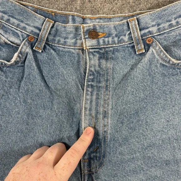 Vintage Levi's Orange Tab Jeans Womens 30 (Fits 28x32) Blue Straight Leg Denim‎ - Picture 15 of 16
